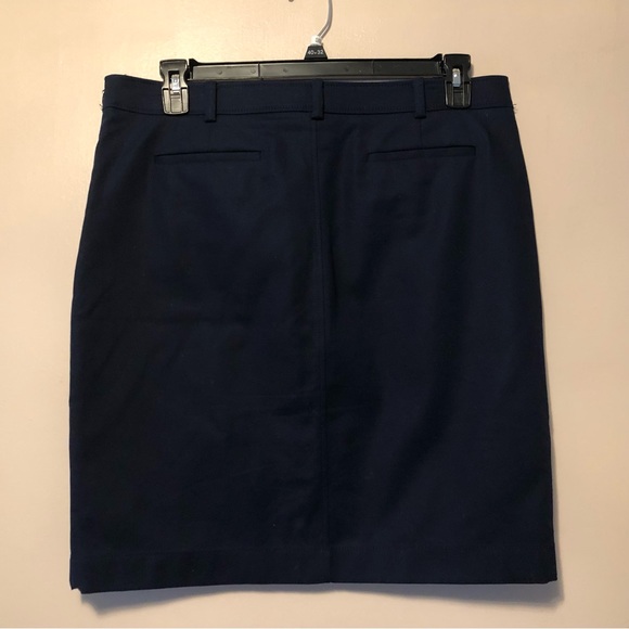 Anne Klein Skirt sz 12 Workwear Career Pencil Straight Pockets Navy Classic - Picture 12 of 12